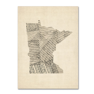 «Old Partition Map of Minnesota», impression