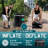 Inflatable Cold Plunge Tub for Athletes, Ice Bath Tub with Insulated Lid Non-Slip Mat, Water Chiller Compatible, Portable for Outdoor & Indoor Recovery, 150 Gal, 59"L x 32"W x 28"H-114637937-114637936