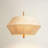 Nimbus Modern Pendant Light – 28" Metal, Wood & Gold, Beige, Ivory White Large Geometric 3-Light Hardwired Dimmable Light Fixture for Living Room, Dining Room, or Entryway in Modern, Minimalist, and Transitional Style-1843263151