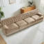 Velours camel 4 de style avec jupe à pampille, conception modulaire, facile à assembler, mousse haute pour salon modulaire, molleton doux, haute résilience