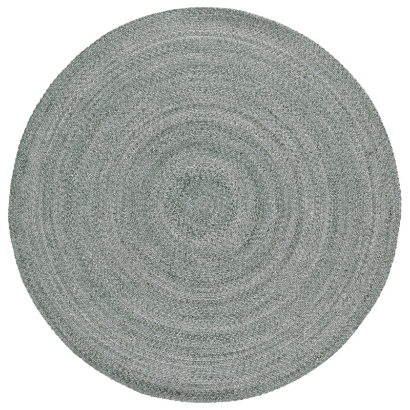 Braided 808 Hand Woven Pet Yarn Pile No Pattern Rug, Round 5'