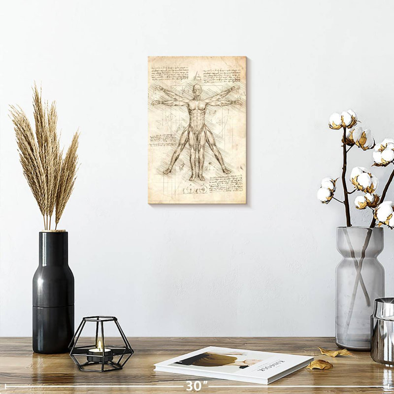 Keiri Vitruvian Man, 12" H x 8" W