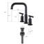 Robinet de lavabo de salle de bain espacé 8 "avec bonde escamotable