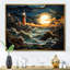 Bord de mer majestueux phare II, reproduction d'art sur toile-1613600272-1613600273