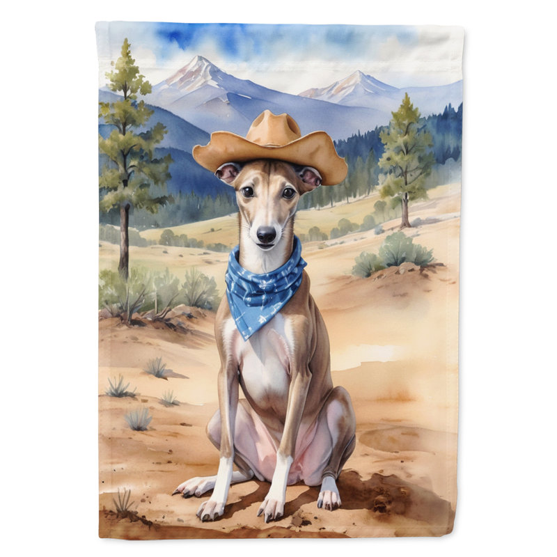 Drapeau Cowboy Welcome Garden, Lévrier anglais