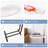 C-Shaped Side Table, C Table End Table For Sofa And Bedside, Couch Side Tables, Wood C-Shaped End Table With Metal Frame Slide For Bedroom Living Room (White)