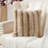 Striped Faux Fur Pillow Cover-107174286