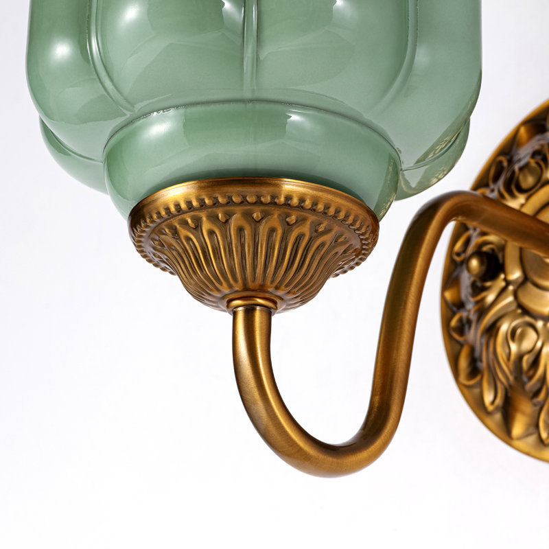 Applique murale à 1 lumière à intensité variable pour chambre Buckminster, Vert
