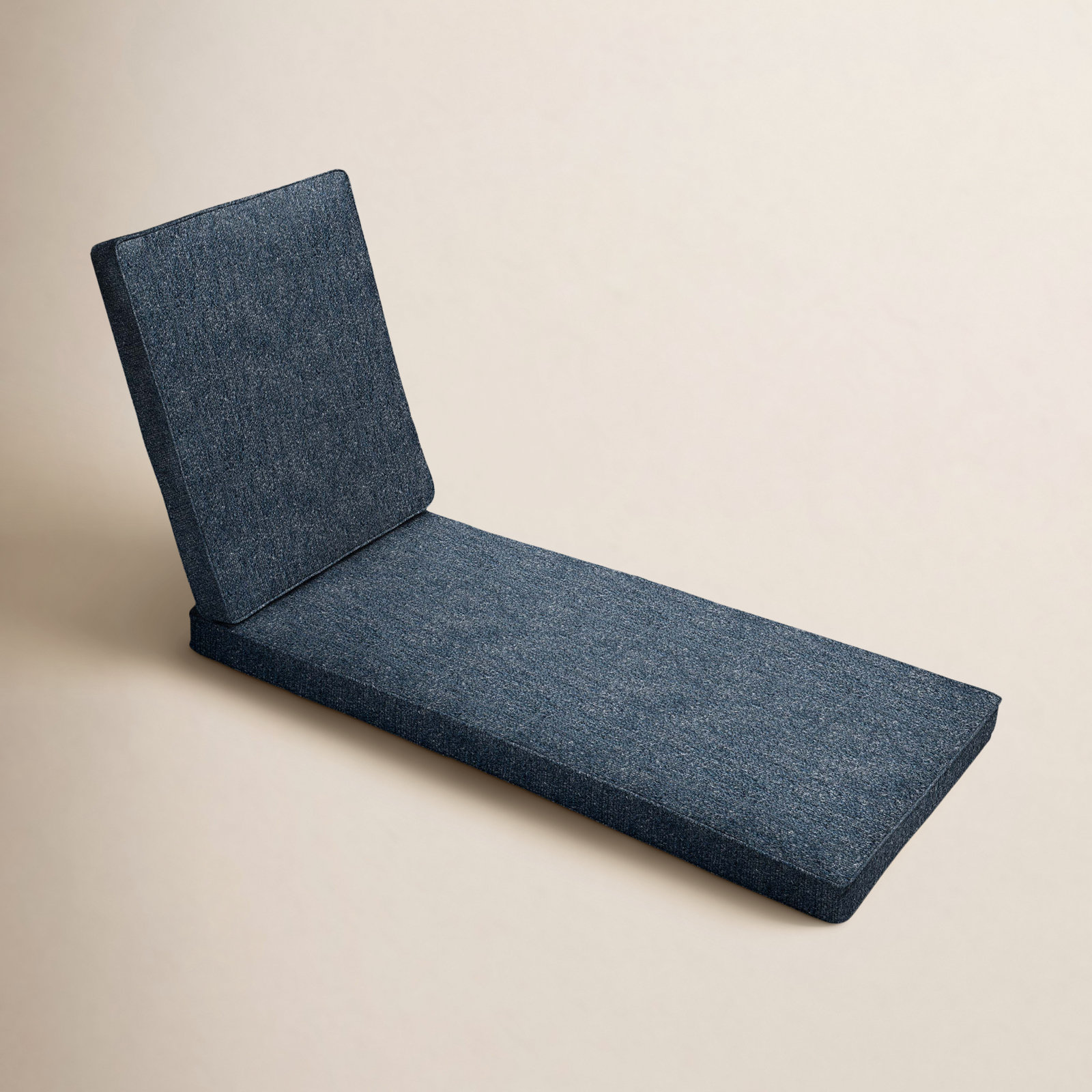 Sunbrella Boucle Indoor/Outdoor 3'' Chaise Lounge Cushion, Improve Indigo Sunbrella®, 21" W x 78" D