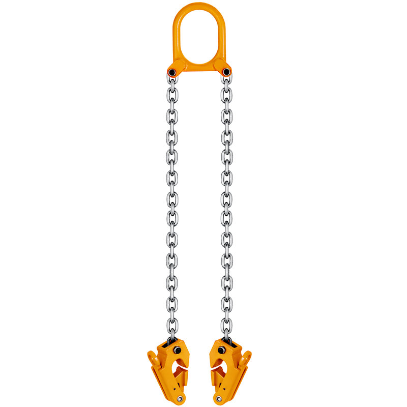Drum Lifter 2000 lbs Capacity Orange 55 Gallon Drum Clamp Lifting Chain