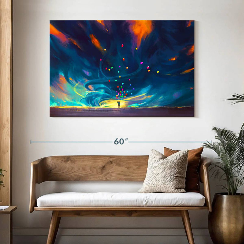 Ashelle fantaisie acrylique, H 32 po x l 48 po
