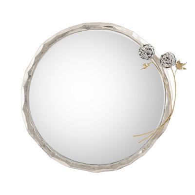 Miroir hydrangées, nickel