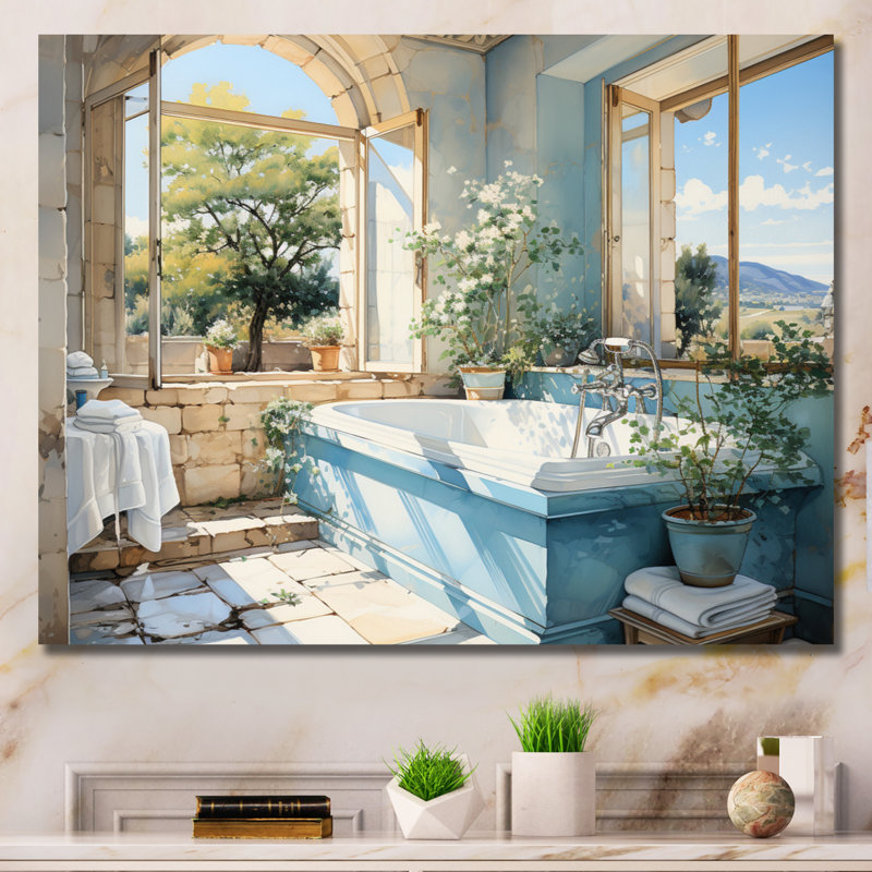 Bathroom Fresh And - Bathroom Canvas Wall Art, 30" H x 40" W x 1.5" D, Wrapped Canvas