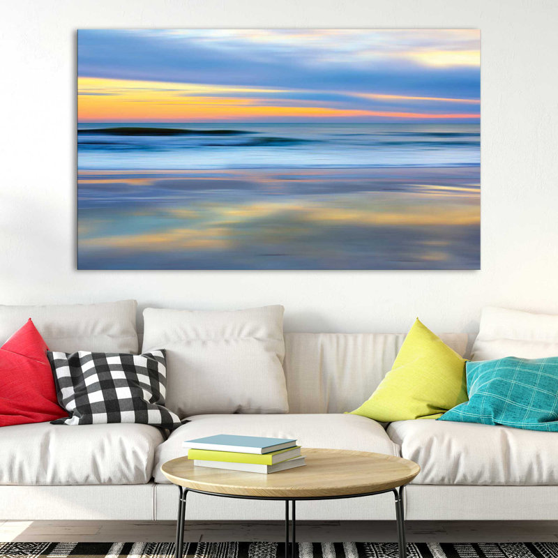 Coucher de soleil pastel par Danita Delimont - photographie, H 24 po x l 40 po x P 1,5 po, Toile tendue