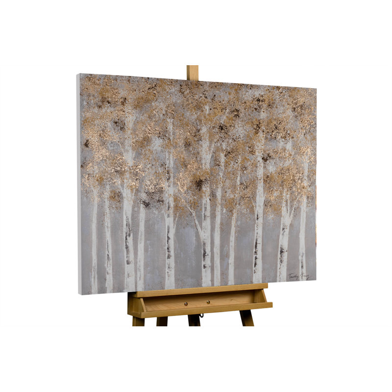 Acrylbild Gold of Birches