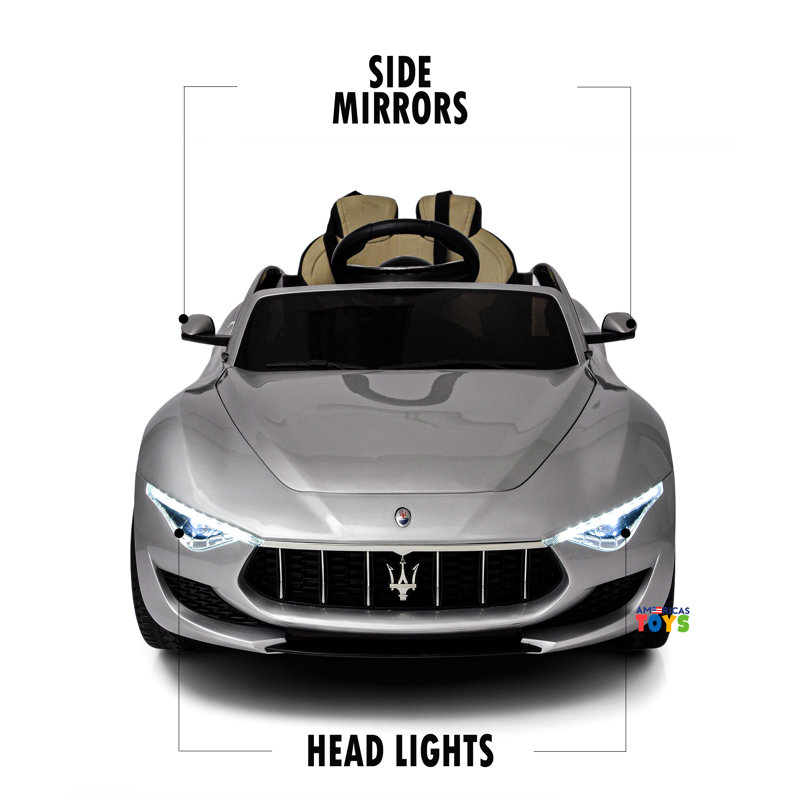 Americas Toys Project 1-Seat Ride On Car With Mp4 Touch Screen, LED wheels, Silver