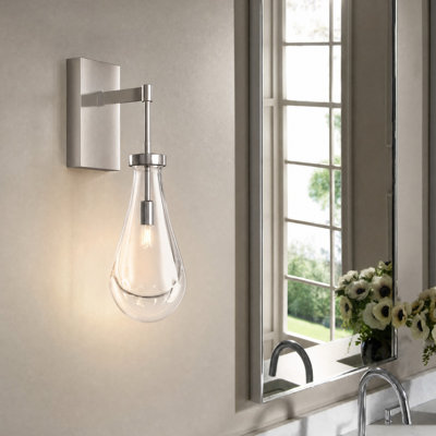 Applique murale 1 lumière de luxe avec gouttes de pluie