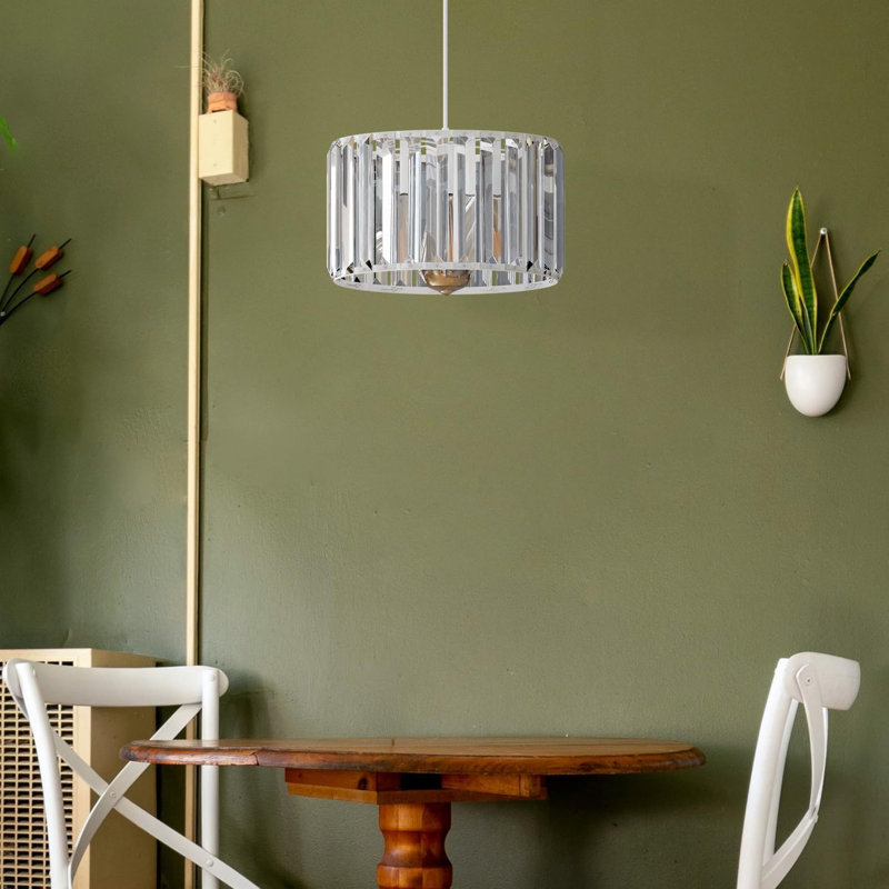 Drum Lamp Shade, 20cm, White
