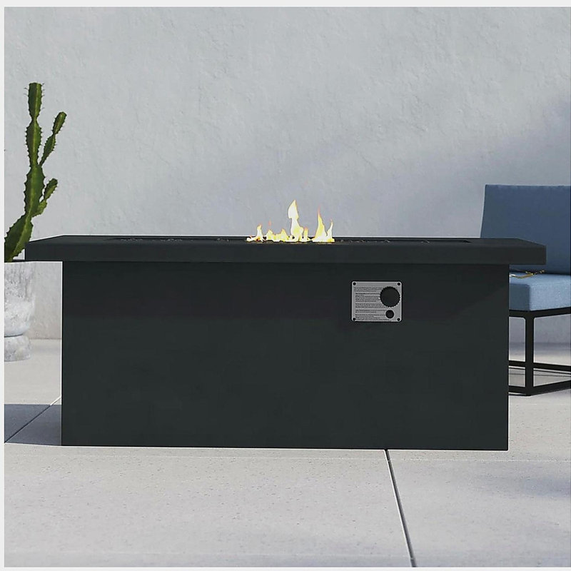 Concrete Propane/Natural Gas Outdoor Fire Pit Table, Charcoal