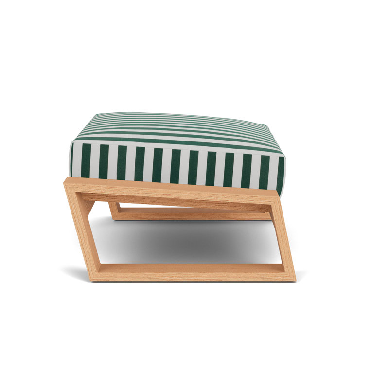 Pursuit Outdoor Ottoman, Safari/White Stripe