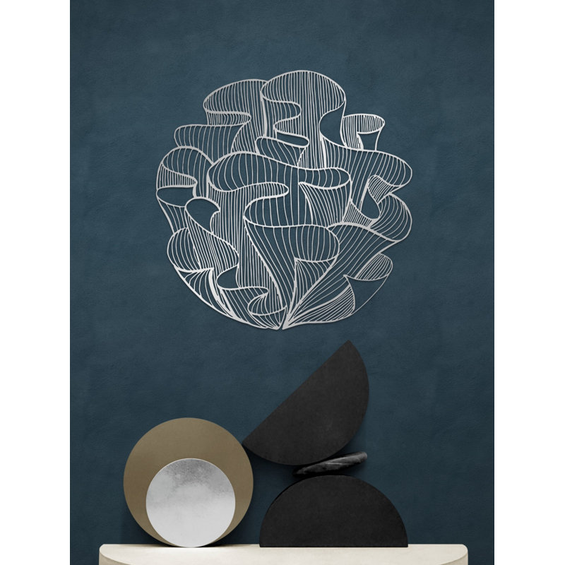 Metal Modern Wall Hanging Décor, Abstract Bouquet Contemporary Art Deco for New Home or Office Gift, 22" H x 21" W x 0.5" D