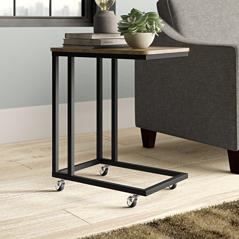 Adamo C Table End Table, Brown/Black