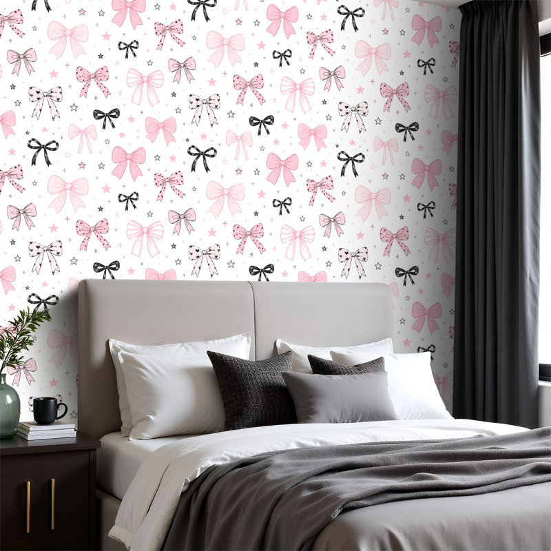 Papier peint auto-adhésif Girly, 117.96" L x 23.6" W