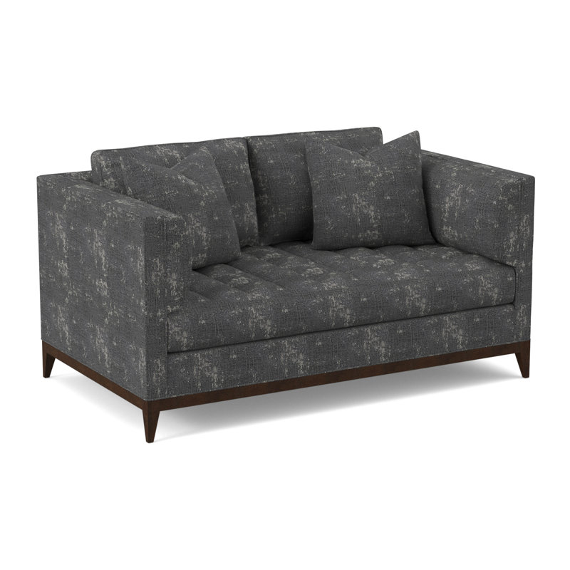 Paramount Loveseat, American Walnut, Kinsley Sky Viscose