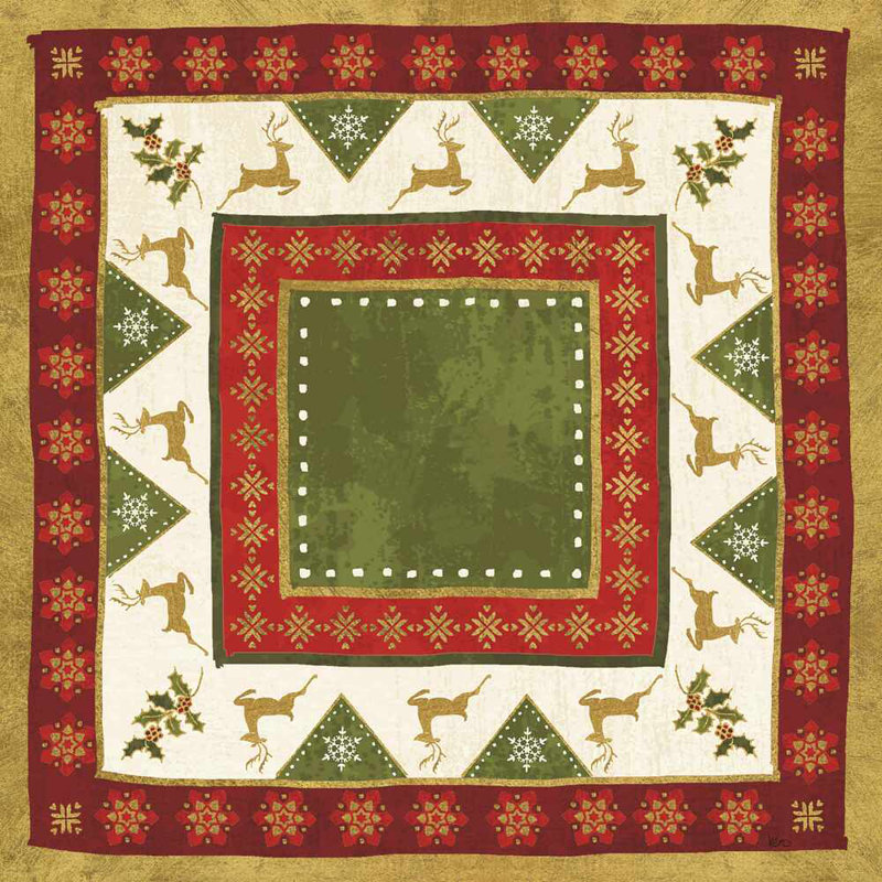 Simply Christmas Tiles III No Snowflake, H 36 po x l 36 po
