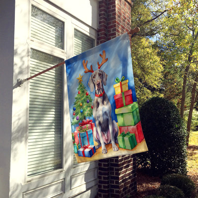 Drapeau de Noël maison de renne