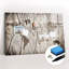Magnetic Memo Board Whiteboard - 90 x 60 cm - With Marker and Magnets - World map pattern