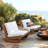 Louise Acacia Outdoor Armless Lounge Chair-88682634