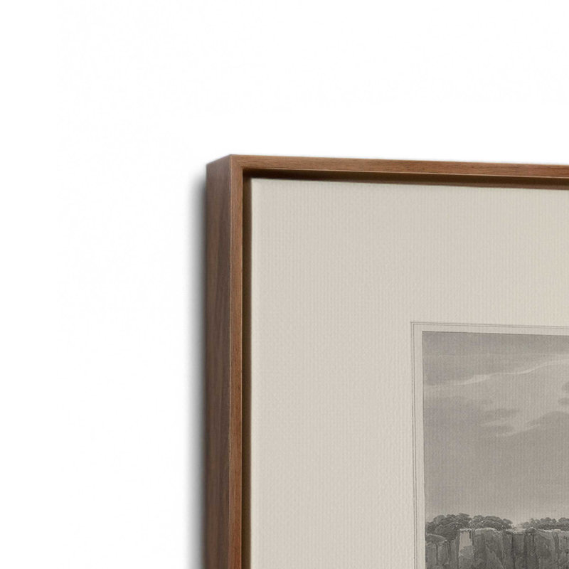 «Yonkers Palisades Hill BW» par Deny Designs, reproduction d'art, 12 x 18, Brun, Toile avec cadre