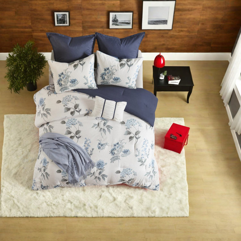 Ensemble de literie de charme 7 pièces, tissu en microfibre, style maison de campagne, confort à la maison