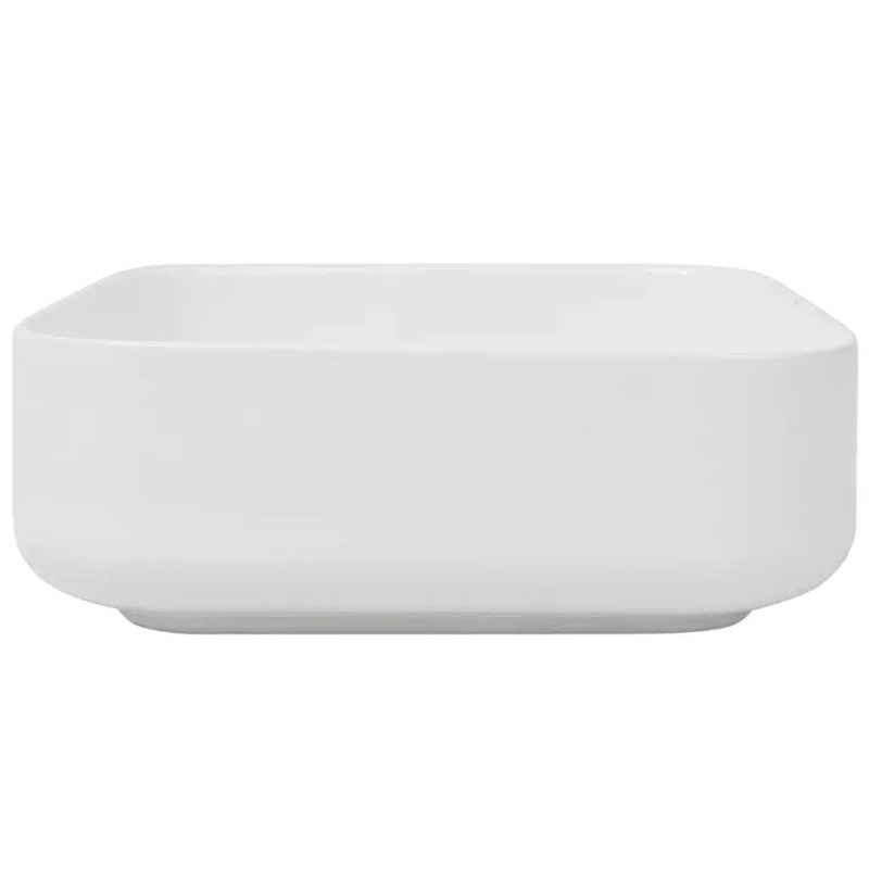 Retta White Ceramic Square Bathroom Sink