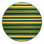 Machine Washable Horizontal Stripes Green Area Rug