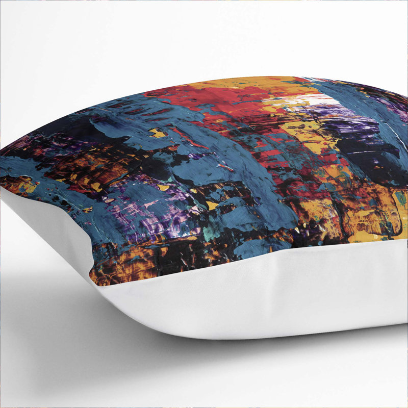 Abstract Square Throw Cushion, 55 x 55 cm, White
