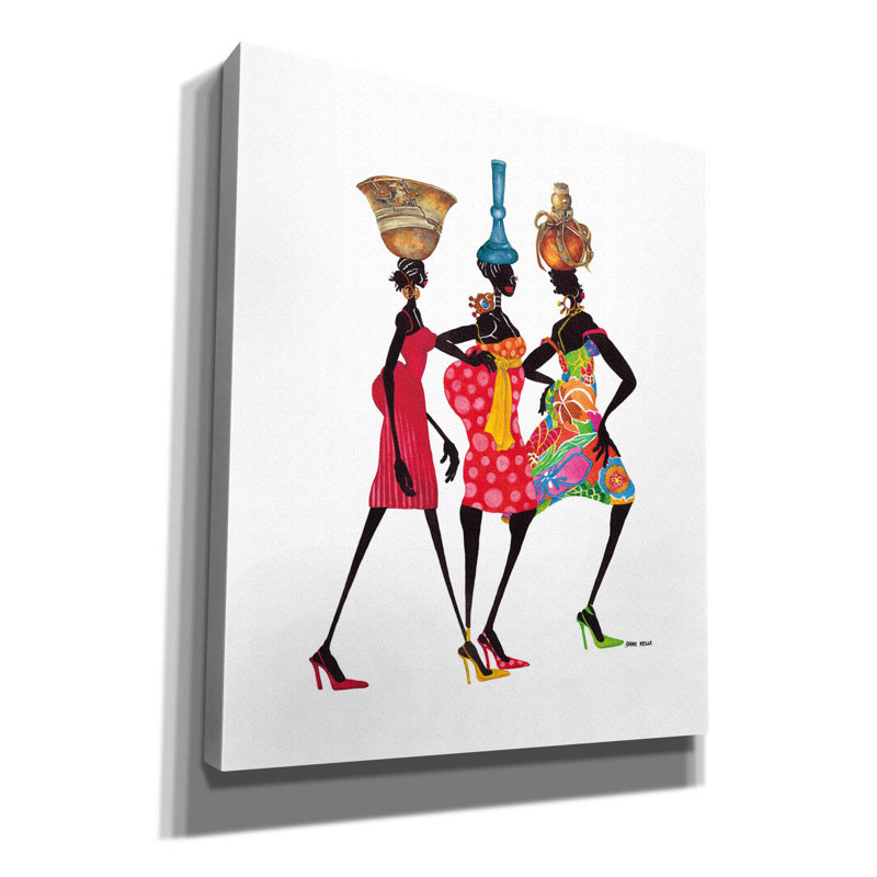 «To Market» par Shan Kelly, art mural sur toile, H 24 po x l 20 po x P 0,75 po