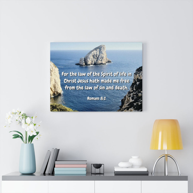 Spire Of Life Romans 8:2 - Wrapped Canvas Print
