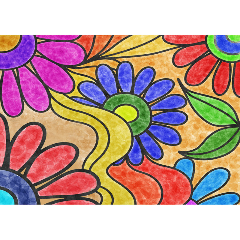 Frieslander Floral Area Rug, Rectangle 140 x 200cm