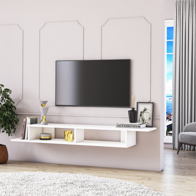 Keteri Unfinished Floating TV Stand for TVs up to 65"