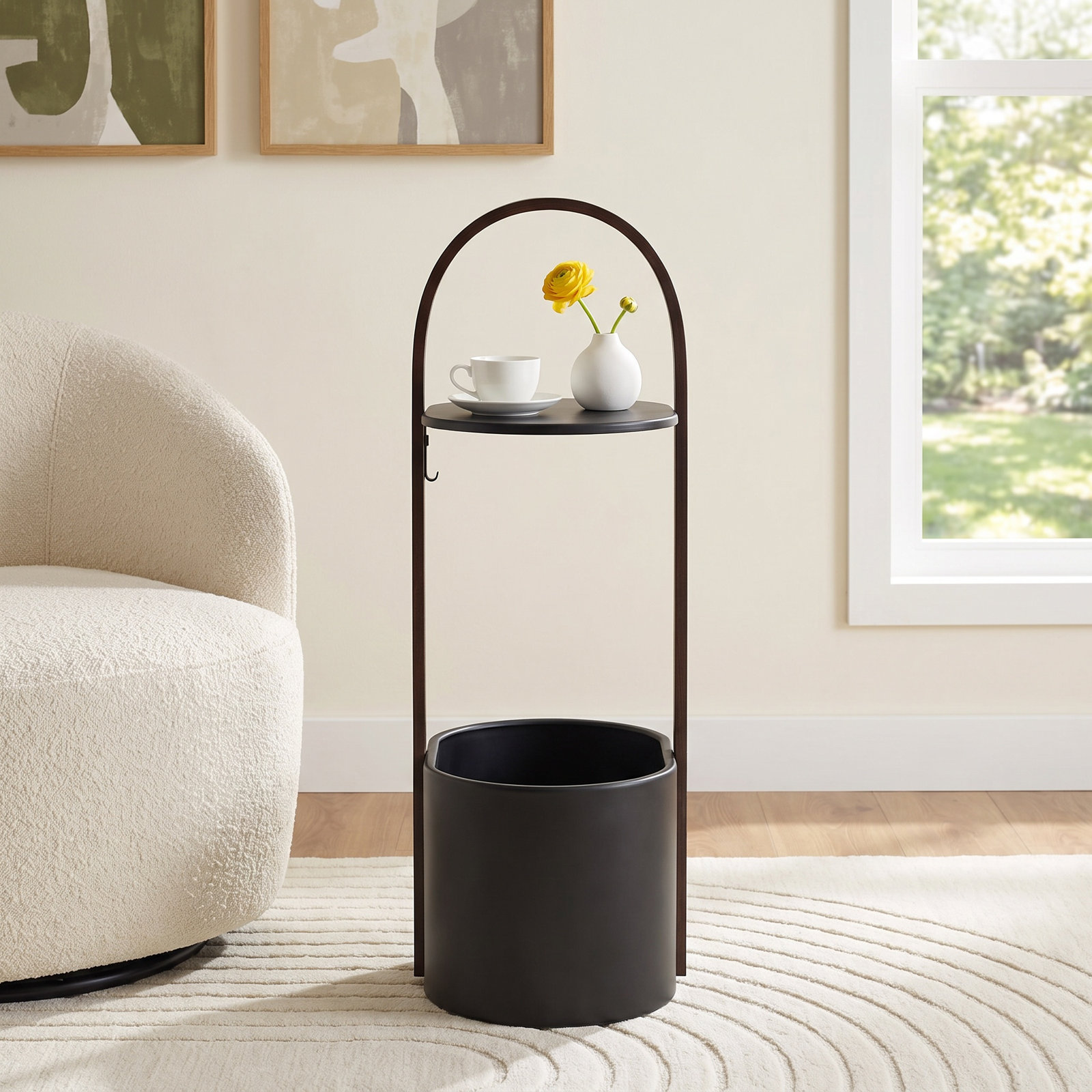Akyah 10" End Table, Black