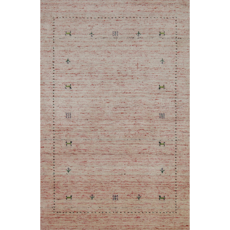 Handmade Gabbeh Style Indian Rug 4x6