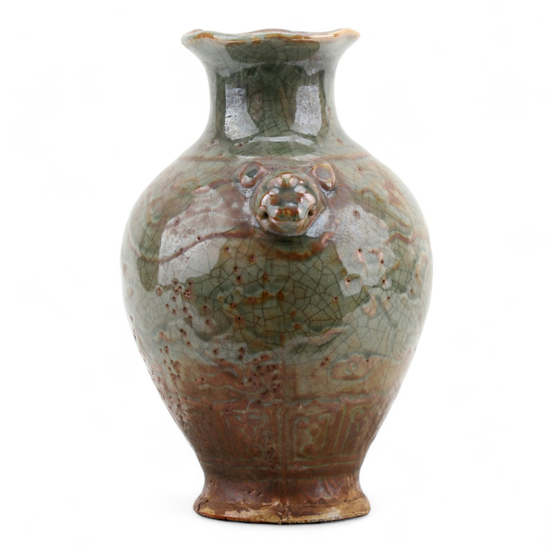 Porcelain Vase with Crackle Glaze