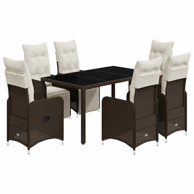  Bistro Set Brown, Cream White