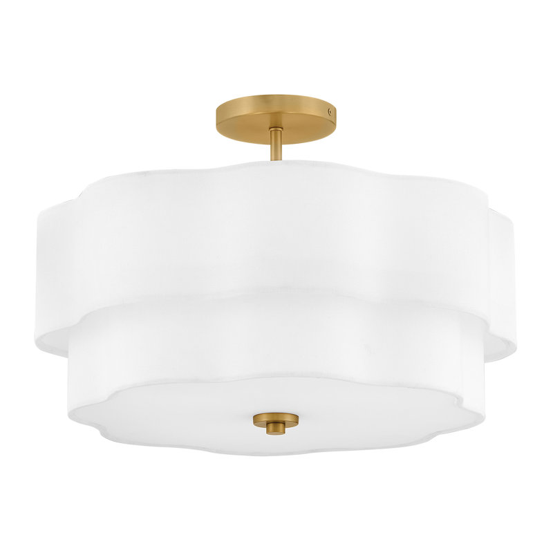 Hinkley Gwen Medium Semi-Flush Mount, Lacquered Brass