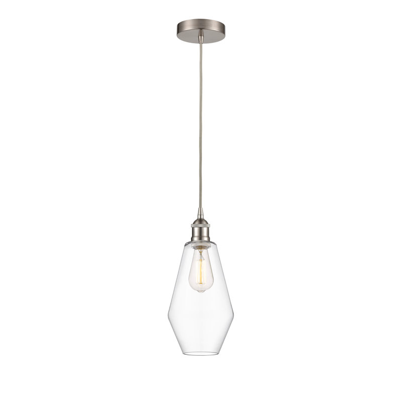 Gabbie 1 - Light Pendant, Clear, Brushed Satin Nickel