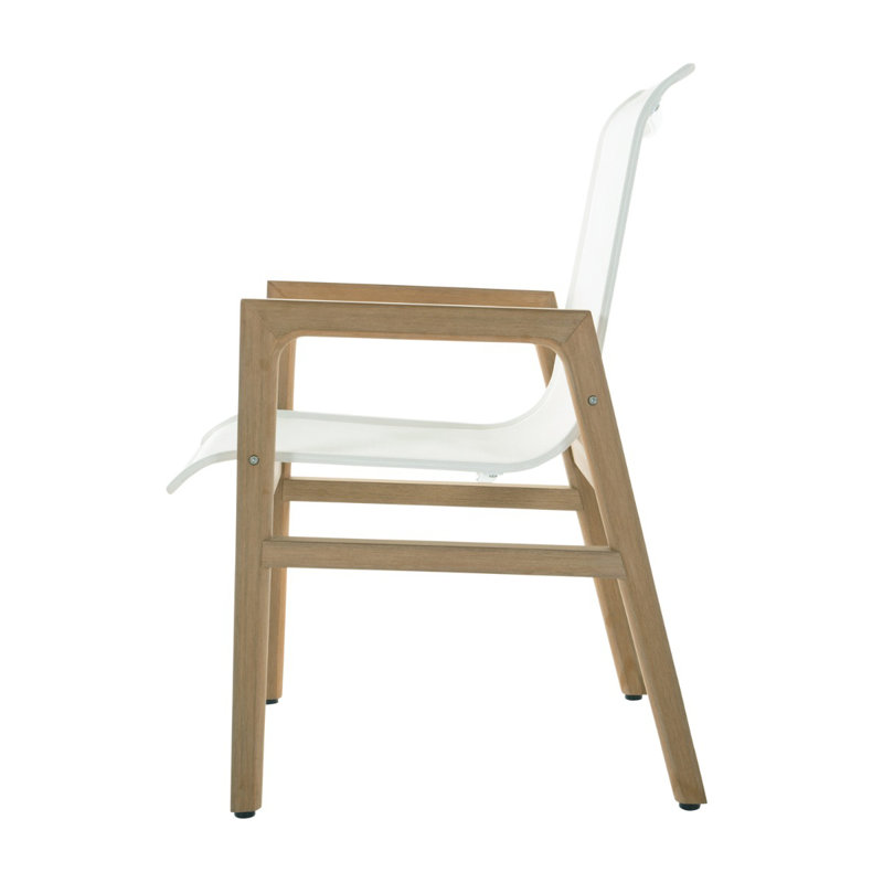 Seashore N-Dura Arm Chair, Medium Wood/Gray