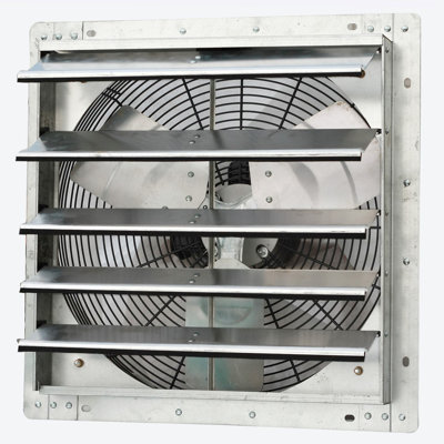 iLIVING ILG8SF18V 18" Wall Mounted Exhaust Fan - Automatic Shutter - Variable Speed - Vent Fan For Home Attic, Shed, or Garage Ventilation, 1736 CFM, 2600 SQF Coverage Area (Power Cord Not Included)