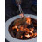 25.6" Round Fire Pit Table with Foldable Legs & Lid,  Wood Burning Fire Pit for Barbecue